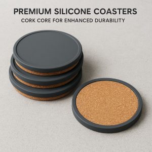 _04299ead-4191-45f7-86a8-ba899f54163b Premium Silicone Coasters – Cork Core for Enhanced Durability