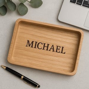 _70152c2c-172b-432f-bd5d-4ba0f8a41739 Personalized Engraved Wood Tray – Customizable Desk Gift Idea