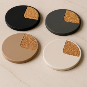 _76383321-3b66-49f1-89d7-ba6a7659d75b Luxury Silicone Coasters – Modern Non-Slip Cork Accent