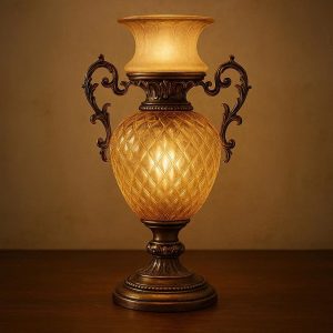 _be3316a8-27ba-487f-b08c-86f05ce60732 Vintage-Inspired Glass Table Lamp – Antique-Style Decorative Light